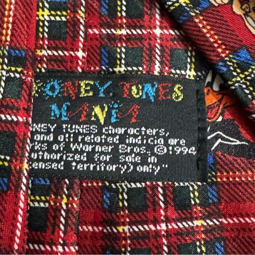Looney Tunes Mania Characters‎ Novelty Mens Tie Vintage 1994